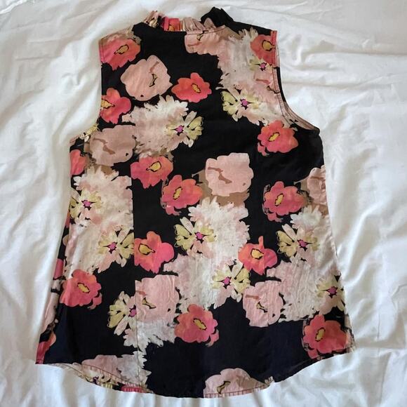 J.Crew Multi Floral Sleeveless Blouse Womens Size 6 - Picture 3 of 7